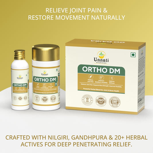 Ortho DM Asthicare Oil with Nilgiri, Gandhpura, Guggul, Nirgundi & Wintergreen – Ayurvedic Joint Pain Relief & Mobility Support