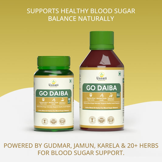 Go Diaba: Ayurvedic Medicine to Control Diabetes & Blood Sugar Levels (Ministry of Ayush Approved)