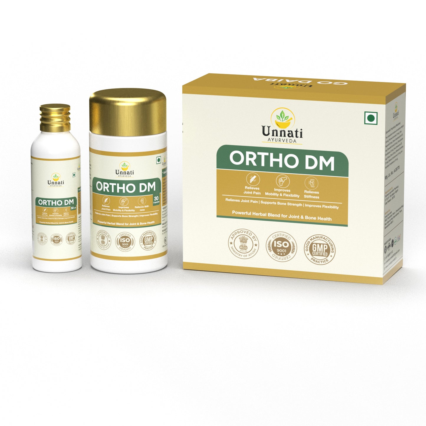 Ortho DM Asthicare Oil with Nilgiri, Gandhpura, Guggul, Nirgundi & Wintergreen – Ayurvedic Joint Pain Relief & Mobility Support