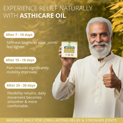 Ortho DM Asthicare Oil with Nilgiri, Gandhpura, Guggul, Nirgundi & Wintergreen – Ayurvedic Joint Pain Relief & Mobility Support