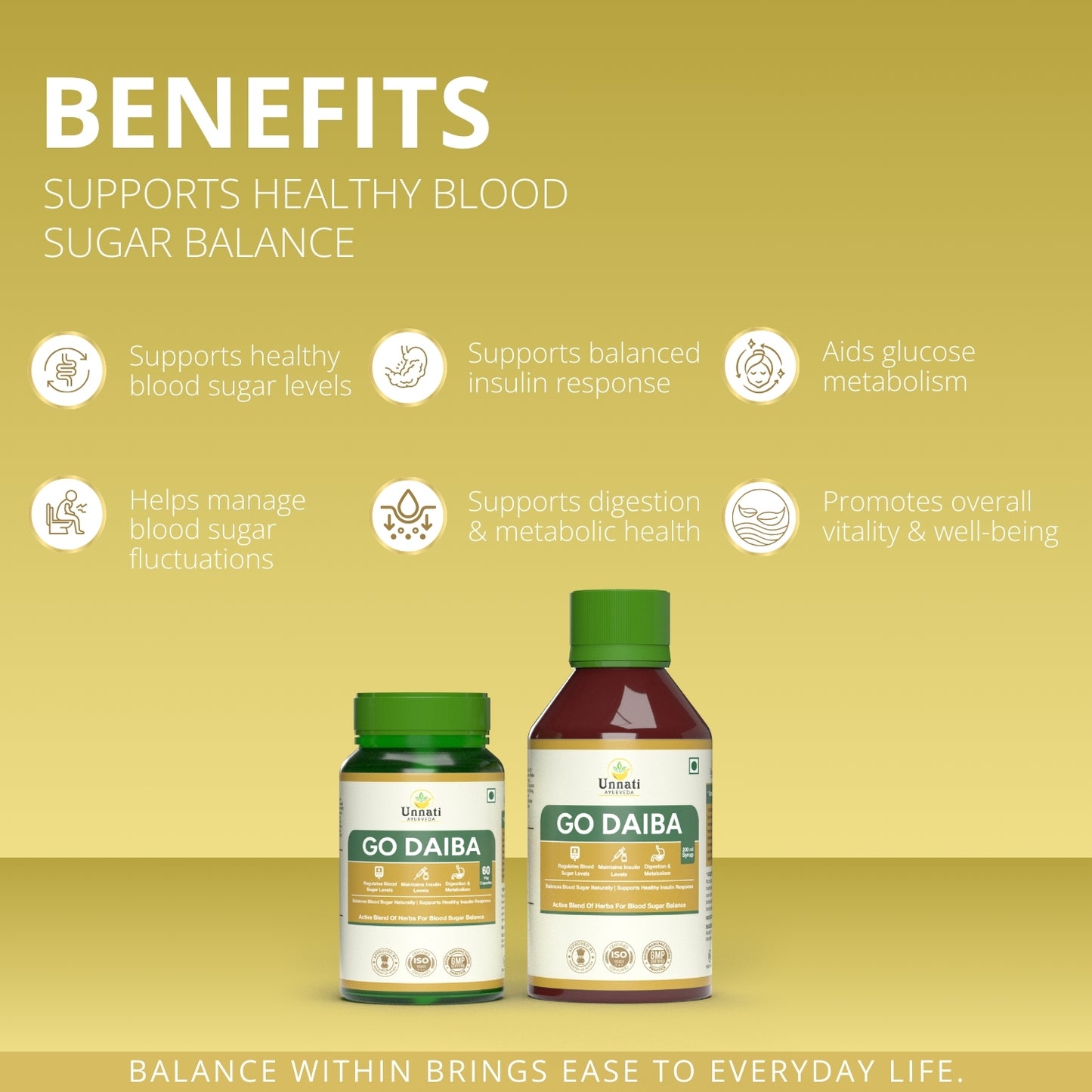 Go Diaba: Ayurvedic Medicine to Control Diabetes & Blood Sugar Levels (Ministry of Ayush Approved)