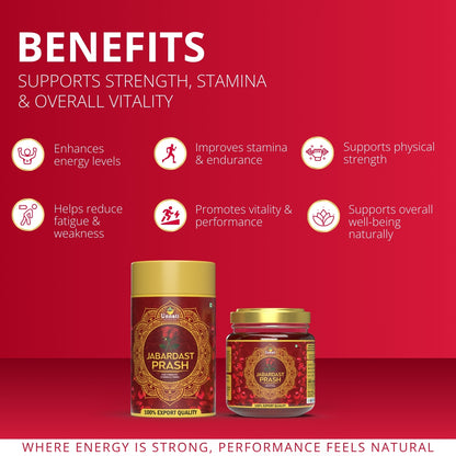 Unnati Ayurveda Jabardast Prash for Strength, Stamina & Vitality – Herbal Ayurvedic Formula