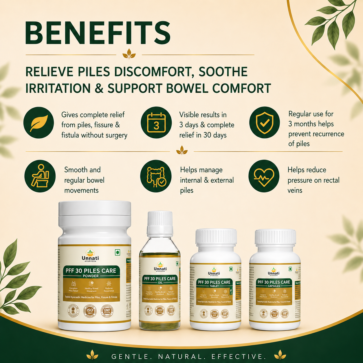 PFF30 Piles Care Kit: Ayurvedic Medicine for Piles, Fissure & Fistula (Ministry of Ayush Approved)