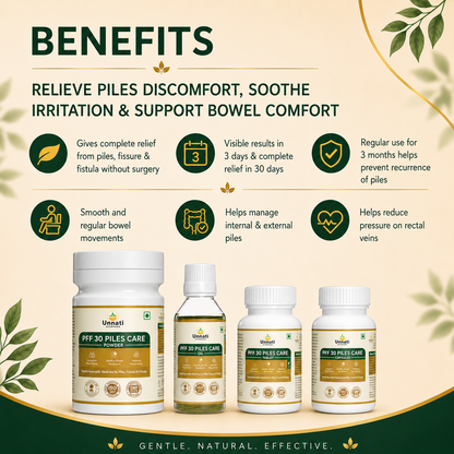 PFF30 Piles Care Kit: Ayurvedic Medicine for Piles, Fissure & Fistula (Ministry of Ayush Approved)