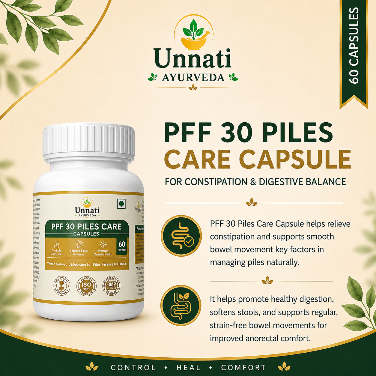 PFF30 Piles Care Kit: Ayurvedic Medicine for Piles, Fissure & Fistula (Ministry of Ayush Approved)
